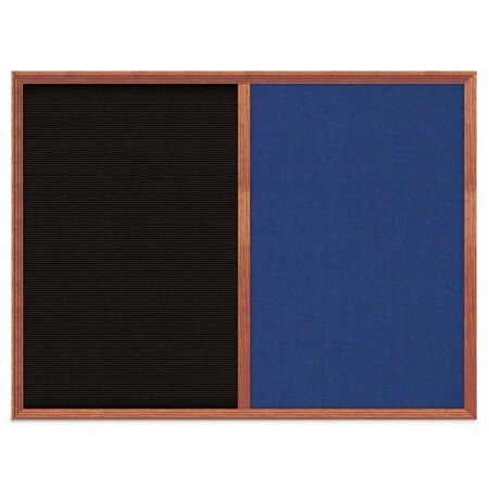 United Visual Products Slim Style Indoor Enclosed Corkboard, 12 UV500SC-BLACK-CORK